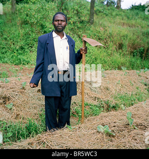 Kulika trained farmer Amos Manragaba during a weeks residential training in Uganda on sustainable organic farming. Stock Photo