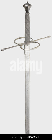 A German knightly riding sword, circa 1600. Sturdy, double-edged ...