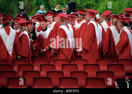 Graduation night at Durango High school in Durango Colorado. Stock Photo