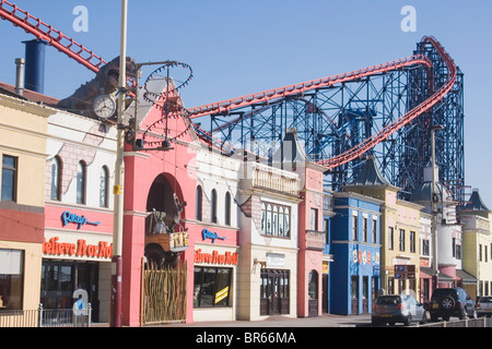 Blackpool, Lancashire, England. Big One roller coaster on Pleasure Beach. Stock Photo