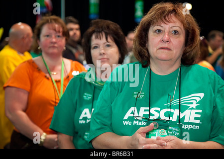 Boston, Massachusetts - Members of the public employees union AFSCME at the union's convention. Stock Photo