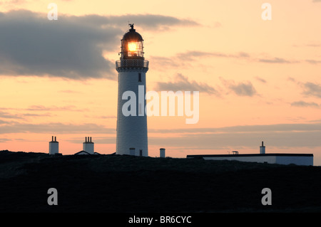 Mull of Galloway lighthouse at sunrise, Dumfries and Galloway, Scotland Stock Photo