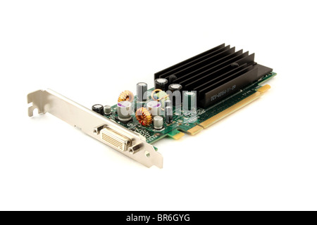 Graphics card isolated on pure white Stock Photo