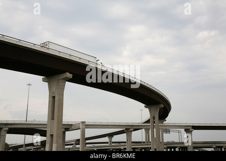 Low angle view of a highway overpass Stock Photo