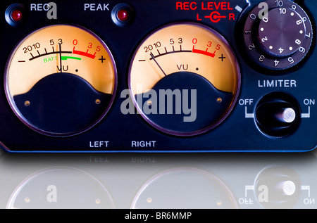 Pro tape recorder closeup (a classic loved by reporters) Stock Photo