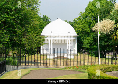 Vale Park bandstand Wallasey, Merseyside. Stock Photo