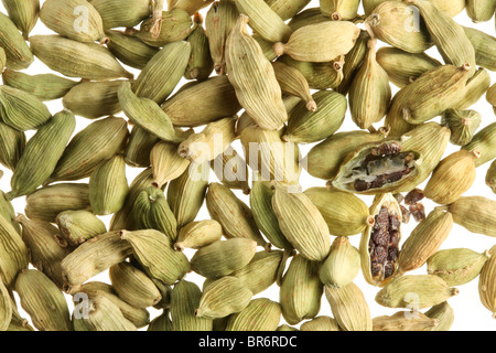 Cardamom seeds close up . Stock Photo