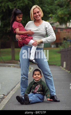 Wolverhampton hero Lisa Potts with two of the children she protected ...