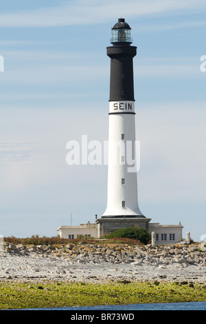 ile de sein lighthouse, brittany, france Stock Photo