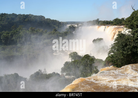 Iguazu falls in May from the Argentinian side Stock Photo