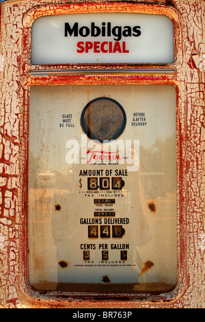 Old Mobil Gas pump Stock Photo