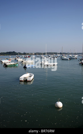 Port and sailing boats, Port Blanc, Baden, Golfe du Morbihan, Morbihan, Bretagne, Brittany, France Stock Photo