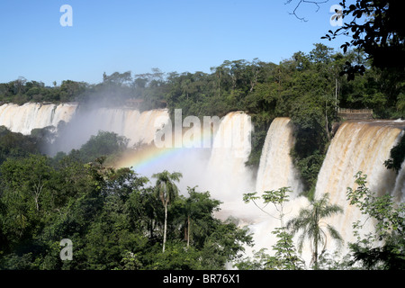 Iguazu falls in May from the Argentinian side Stock Photo