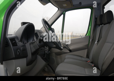 Mercedes-Benz Sprinter 260 CDI Van - green - L3H2 - German MCV, panel van - inside cabin, interior Stock Photo