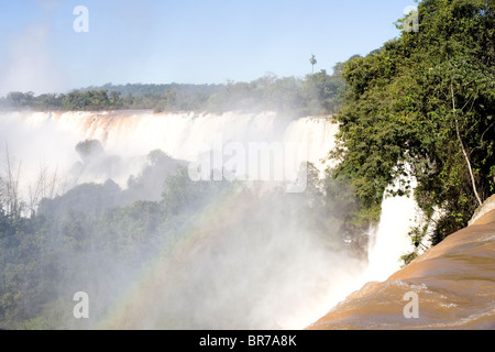 Iguazu falls in May from the Argentinian side Stock Photo