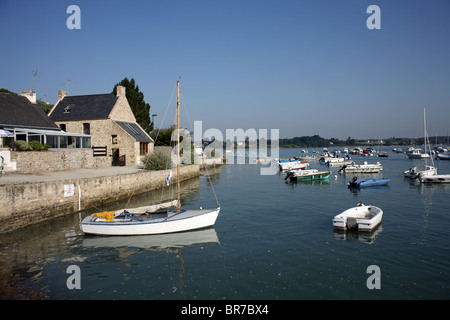 Port and sailing boats, Port Blanc, Baden, Golfe du Morbihan, Morbihan, Bretagne, Brittany, France Stock Photo