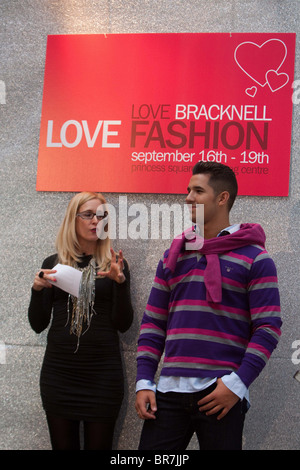 Nicky Hambleton-Jones (presenter of Ten Years Younger) hosting a Catwalk Show at Bracknell Fashion Stock Photo