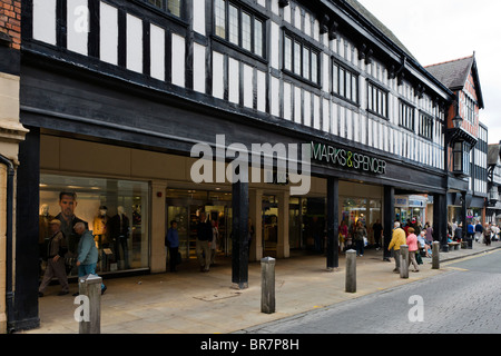 Marks and Spencer store in Chester town centre, Cheshire, England, UK Stock Photo