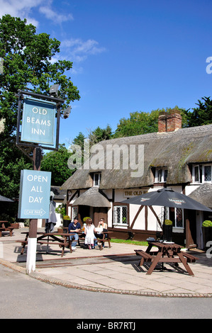 'Old Beams' Inn, Sailsbury Road, Ibsley, Ringwood, Hampshire, England, United Kingdom Stock Photo