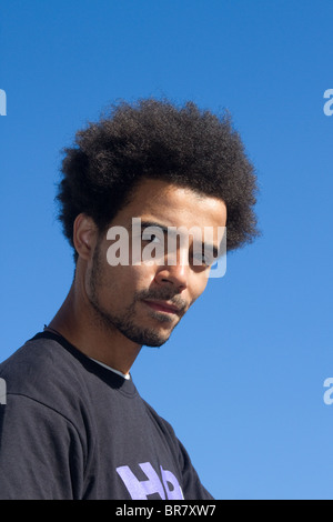 Portrait of Rapper Kingslee James Daley   Hip Hop to celebrate Perth Concert Hall's 5th birthday Perths 800 celebrations, Perthshire, Scotland, UK Stock Photo