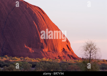 Uluru edge of rock Stock Photo