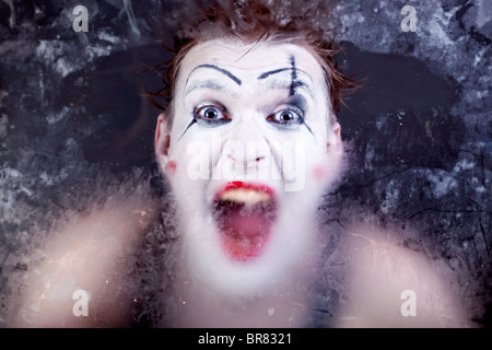 Scary screaming face Stock Photo - Alamy
