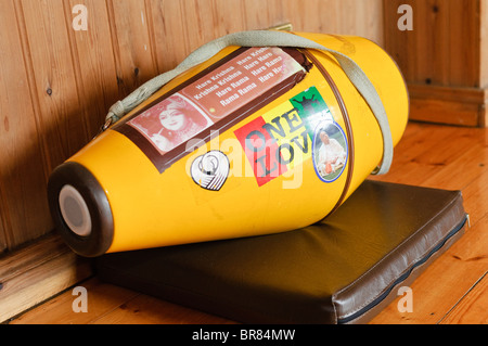 Mrdanga drum in a Hare Krishna temple room. Stock Photo