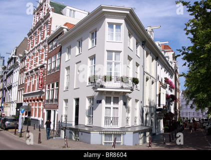 Beautidul homes in Amsterdam, Holland, Netherlands Stock Photo