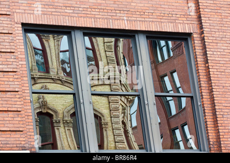 City Grand Rapids Michigan MI in USA US building wall with a reflective window pictures images large high resolution background hi-res Stock Photo
