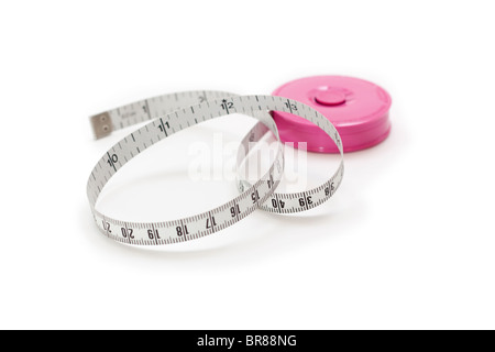 Tape measure with inches and centimeters Stock Photo