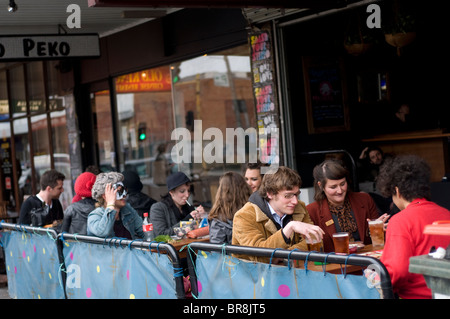Cafe, Smith Street, Fitzroy, Melbourne, Australia Stock Photo