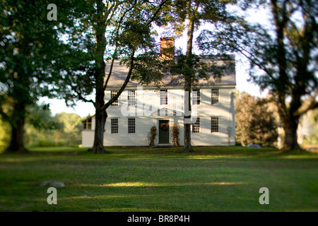 Exterior view of a Colonial-era house in East Woodstock Connecticut. Stock Photo