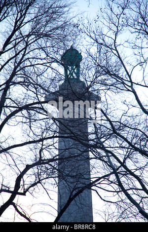 NYC Brooklyn Fort Greene Park Prison Ship Martyrs Monument fall Stock Photo