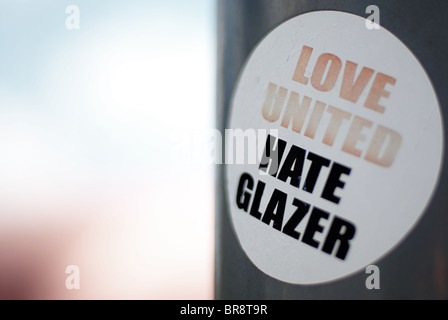 Love United Hate Glazer Stock Photo