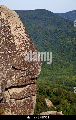 Views over valley in the Shenandoah National Park, USA on a climb of Old Rag Stock Photo