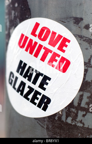 Love United Hate Glazer Stock Photo