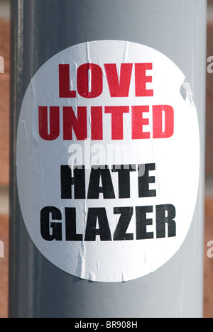 Love United Hate Glazer Stock Photo