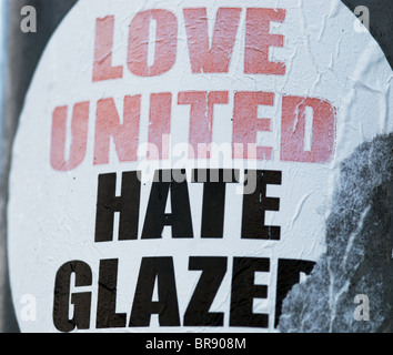 Love United Hate Glazer Stock Photo