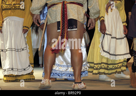Cherokee, North Carolina -  Dancers performing on stage during the annual Southeast Tribes Festival Stock Photo