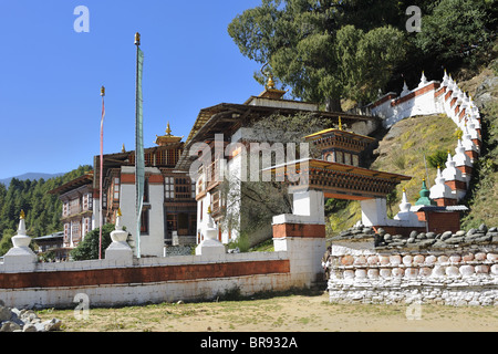 Kurje Lhakhang Temple, Bumthang, Bhutan. Stock Photo