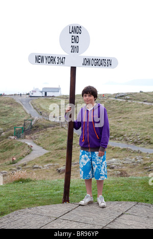 Lands End signpost Stock Photo