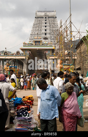 The Arunachaleshwara Temple (Chola Period 9th - 13th century) in Thiruvannamalai, Tamil Nadu. Stock Photo