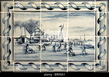 Royal Tichelaar Makkum tiles tile pottery Friesland  Netherlands Stock Photo