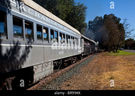 Steam train from the California State Railroad Museum Stock Photo