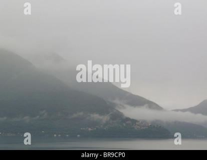 after rain showers - village of pino sulla sponda del lago maggiore - region of lombardy - italy Stock Photo
