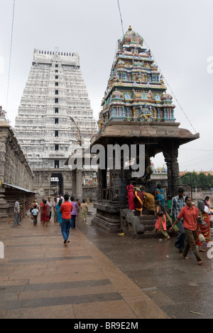 The Arunachaleshwara Temple (Chola Period 9th - 13th century) in Thiruvannamalai, Tamil Nadu. Stock Photo