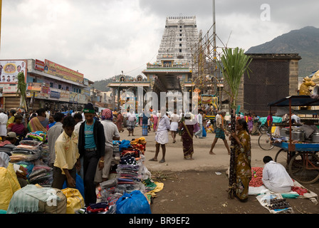 The Arunachaleshwara Temple (Chola Period 9th - 13th century) in Thiruvannamalai, Tamil Nadu. Stock Photo