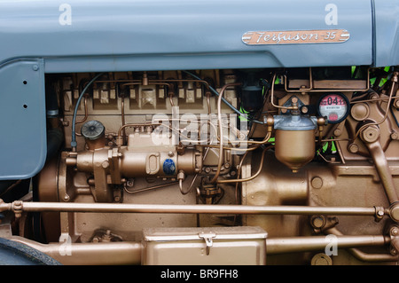 Detail of a Ferguson 35 tractor engine Stock Photo