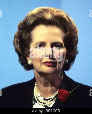 Margaret Thatcher at the height of her powers in the early 1980's from rare set of colour 'expression' images. Stock Photo
