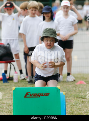 School Sport Day - The hurdles Stock Photo